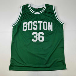 Facsimile Autographed Marcus Smart Boston Green Reprint Laser Auto Basketball Jersey Size Men's XL (ONLINE ORDER ONLY)