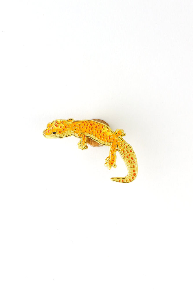 Leopard Gecko Enamel Pin (Eublepharis macularius) (ONLINE ORDER ONLY)