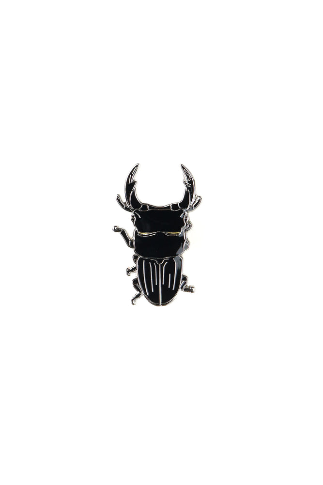 Japanese Stag Beetle Enamel Pin (Dorcus hopei binodulosus) (ONLINE ORDER ONLY)