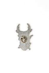 Japanese Stag Beetle Enamel Pin (Dorcus hopei binodulosus) (ONLINE ORDER ONLY)