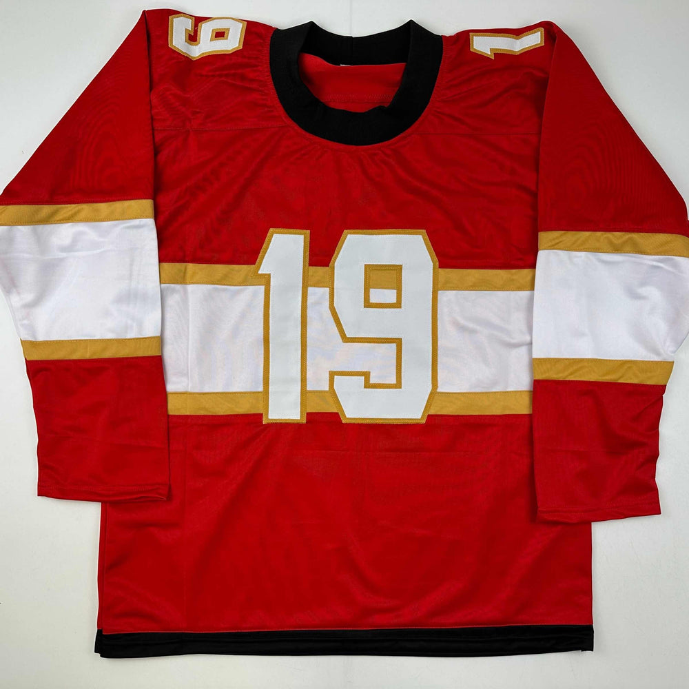 Facsimile Autographed Matthew Tkachuk Florida Red Reprint Laser Auto Hockey Jersey Size Men's XL (ONLINE ORDER ONLY)