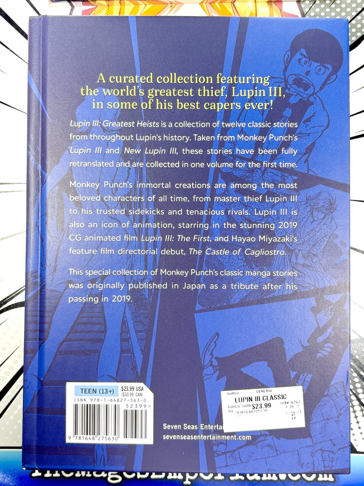 Lupin III Greatest Heists Hardcover The Classic Collection Monkey Punch (Online Order Only)