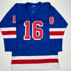 Facsimile Autographed Vincent Trocheck New York Blue Reprint Laser Auto Hockey Jersey Size Men's XL (ONLINE ORDER ONLY)