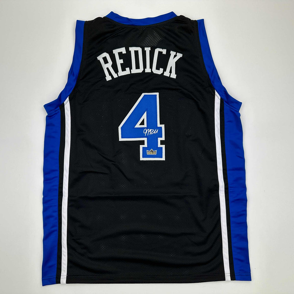 Facsimile Autographed JJ J.J. Redick Duke Black Reprint Laser Auto College Basketball Jersey Size Men's XL (ONLINE ORDER ONLY)