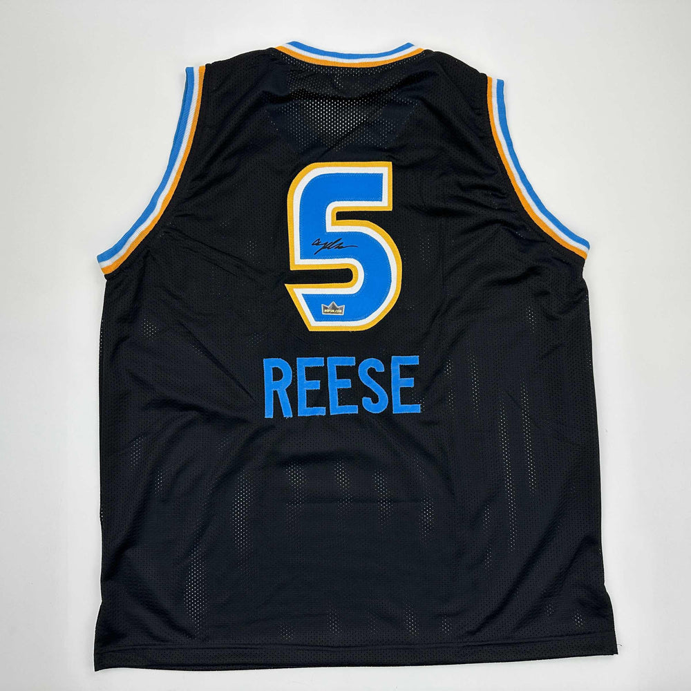 Facsimile Autographed Angel Reese Chicago Black Reprint Laser Auto College Basketball Jersey Size Men's XL (ONLINE ORDER ONLY)