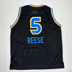 Facsimile Autographed Angel Reese Chicago Black Reprint Laser Auto College Basketball Jersey Size Men's XL (ONLINE ORDER ONLY)
