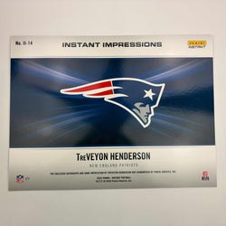 2025 Panini Instant Impressions NFL TreVeyon Henderson #II-13 18x24 Hand Print Autographed Auto /10 New England Patriots Rookie RC Oversized Football Card (ONLINE ORDER ONLY)
