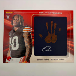 2025 Panini Instant Impressions NFL Quinshon Judkins #II-25 18x24 Hand Print Autographed Auto /10 Cleveland Browns Rookie RC Oversized Football Card (ONLINE ORDER ONLY)