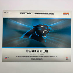 2025 Panini Instant Impressions Tetairoa McMillan #II-13 18x24 Hand Print Autographed Auto /10 Carolina Panthers Rookie RC Oversized Football Card (ONLINE ORDER ONLY)