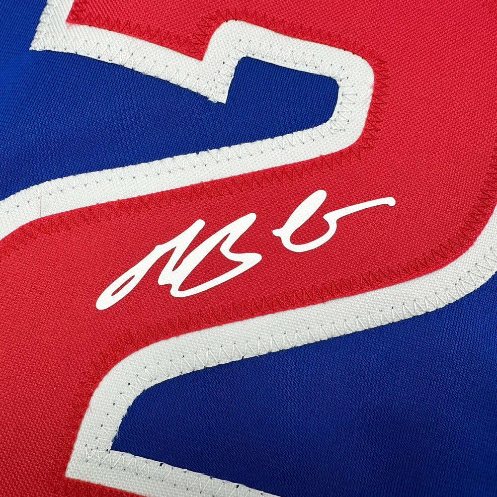 Facsimile Autographed Michael Busch Chicago Blue Reprint Laser Auto Baseball Jersey Size Men's XL (ONLINE ORDER ONLY)