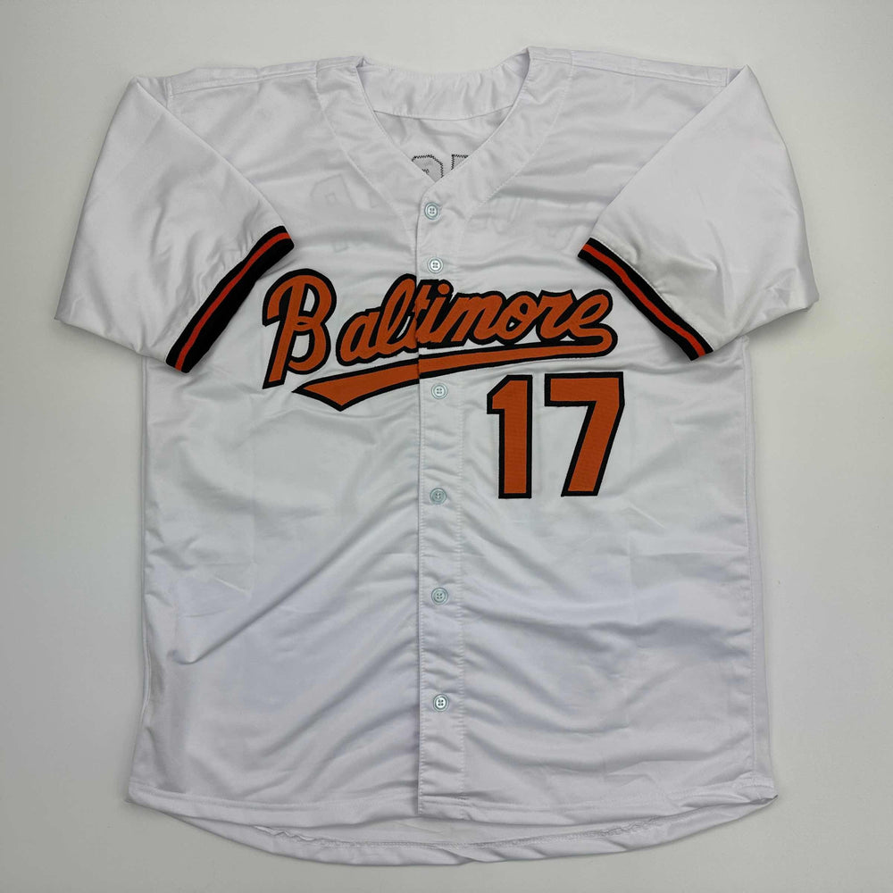 Facsimile Autographed Colton Cowser Baltimore White Reprint Laser Auto Baseball Jersey Size Men's XL (ONLINE ORDER ONLY)