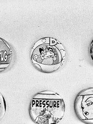 Handmade Button Badges From Recycled Manga (Online Order Only)