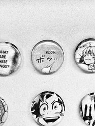 Handmade Button Badges From Recycled Manga (Online Order Only)