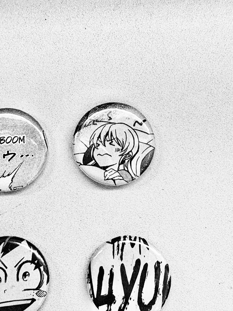 Handmade Button Badges From Recycled Manga (Online Order Only)