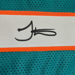 Autographed/Signed Tyreek Hill Miami Split Teal/White Football Jersey Beckett BAS COA (ONLINE ORDER ONLY)