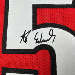 Facsimile Autographed Anthony Edwards Georgia Red Reprint Laser Auto College Basketball Jersey Size Men's XL (ONLINE ORDER ONLY)
