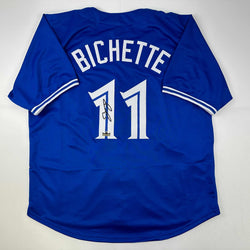 Facsimile Autographed Bo Bichette Toronto Blue Reprint Laser Auto Baseball Jersey Size Men's XL (ONLINE ORDER ONLY)