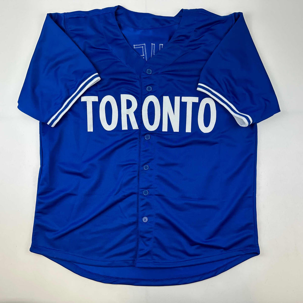 Facsimile Autographed Bo Bichette Toronto Blue Reprint Laser Auto Baseball Jersey Size Men's XL (ONLINE ORDER ONLY)