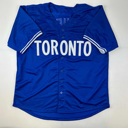 Facsimile Autographed Bo Bichette Toronto Blue Reprint Laser Auto Baseball Jersey Size Men's XL (ONLINE ORDER ONLY)