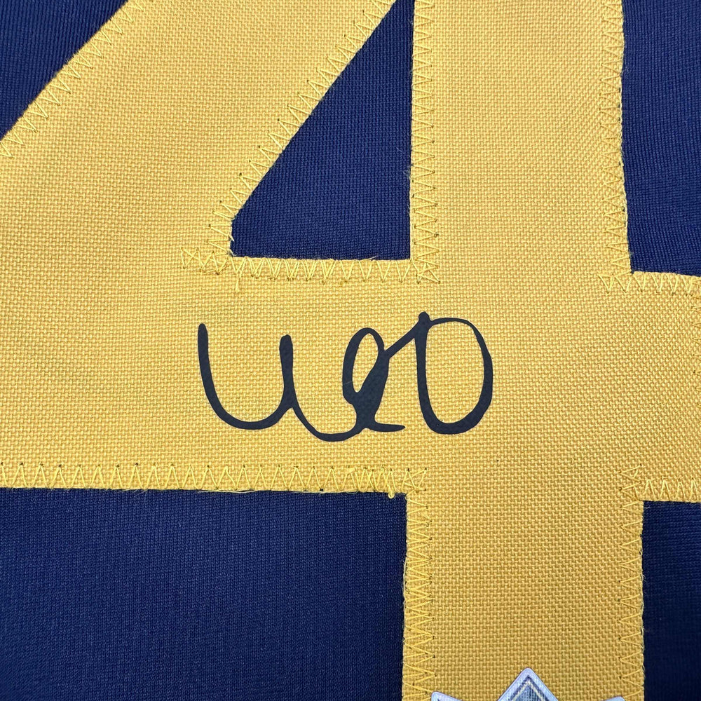 Framed Facsimile Autographed William Contreras 35x39 Milwaukee Blue Reprint Laser Auto Baseball Jersey (ONLINE ORDER ONLY)