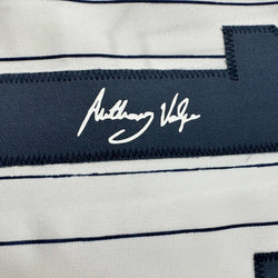 Facsimile Autographed Anthony Volpe New York Pinstripe Reprint Laser Auto Baseball Jersey Size Men's XL (ONLINE ORDER ONLY)