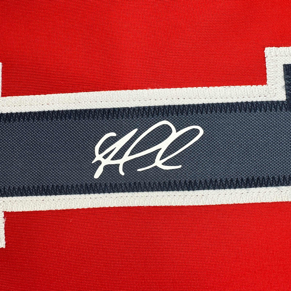 Facsimile Autographed Ozzie Albies Atlanta Red Reprint Laser Auto Baseball Jersey Size Men's XL (ONLINE ORDER ONLY)