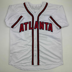 Facsimile Autographed Marcell Ozuna Atlanta White Reprint Laser Auto Baseball Jersey Size Men's XL (ONLINE ORDER ONLY)