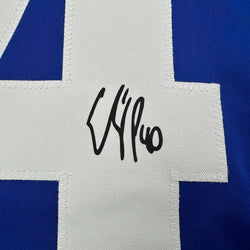 Facsimile Autographed Elias Pettersson Vancouver Blue Reprint Laser Auto Hockey Jersey Size Men's XL (ONLINE ORDER ONLY)