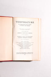 Temperature: Its Measurement and Control in Science and Industry, 1941
