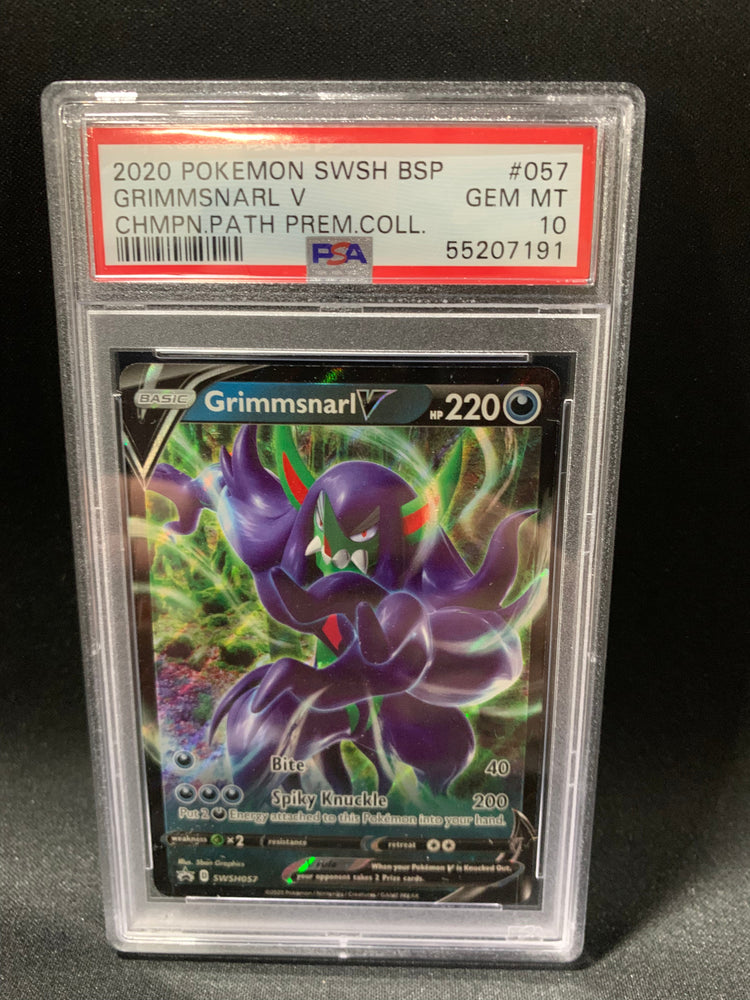 2020 POKEMON SWSH BLACK STAR PROMO GRIMMSNARL V #57 - PSA GEM MT 10 (Online Order Only)
