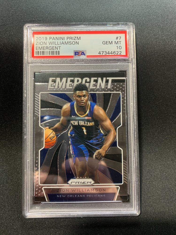 2019 PANINI PRIZM EMERGENT ZION WILLIAMSON EMERGENT #7 - PSA 10 ROOKIE CARD (Online Order Only)