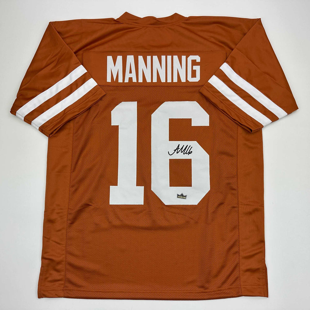 Facsimile Autographed Arch Manning Texas Orange Reprint Laser Auto College Football Jersey Size Men's XL (ONLINE ORDER ONLY)