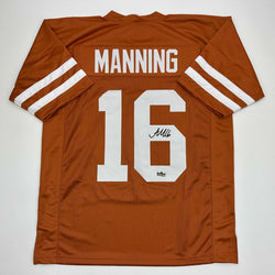 Facsimile Autographed Arch Manning Texas Orange Reprint Laser Auto College Football Jersey Size Men's XL (ONLINE ORDER ONLY)