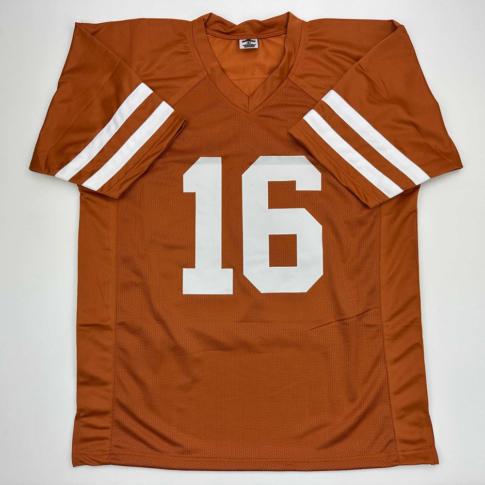Facsimile Autographed Arch Manning Texas Orange Reprint Laser Auto College Football Jersey Size Men's XL (ONLINE ORDER ONLY)