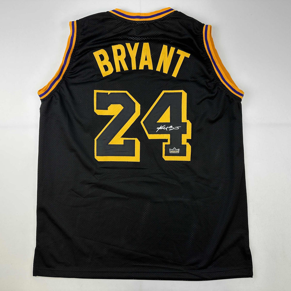 Facsimile Autographed Kobe Bryant #24 Black Mamba Los Angeles LA Reprint Laser Auto Basketball Jersey Size Men's XL (ONLINE ORDER ONLY)