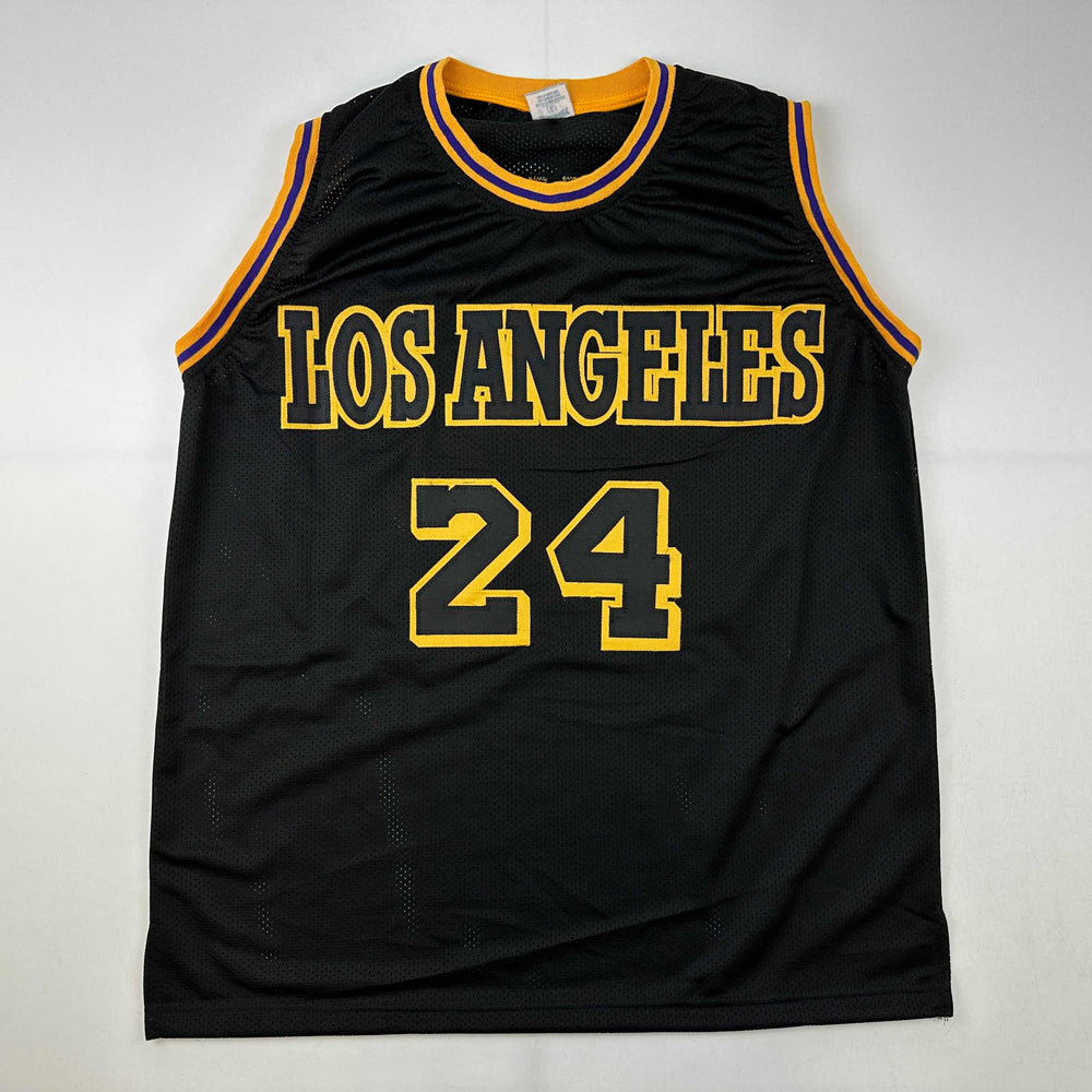 Facsimile Autographed Kobe Bryant #24 Black Mamba Los Angeles LA Reprint Laser Auto Basketball Jersey Size Men's XL (ONLINE ORDER ONLY)