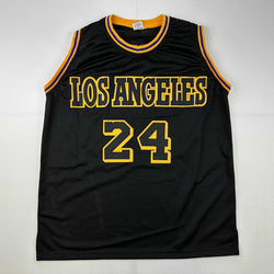 Facsimile Autographed Kobe Bryant #24 Black Mamba Los Angeles LA Reprint Laser Auto Basketball Jersey Size Men's XL (ONLINE ORDER ONLY)