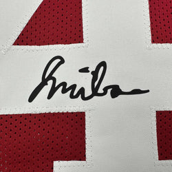 Facsimile Autographed Jalen Milroe Alabama Red Reprint Laser Auto College Football Jersey Size Men's XL (ONLINE ORDER ONLY)