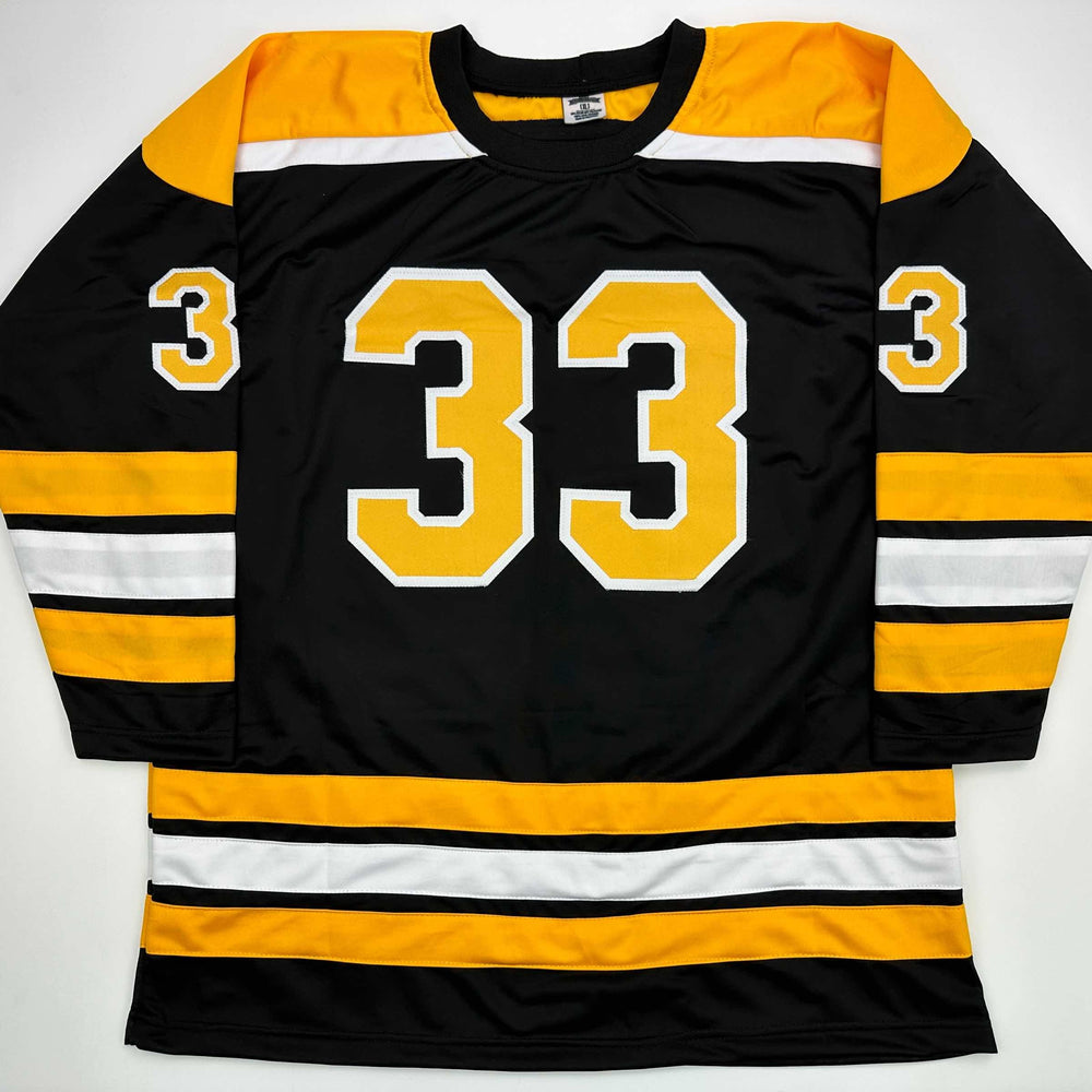 Facsimile Autographed Zdeno Chara Boston Black Reprint Laser Auto Hockey Jersey Size Men's XL (ONLINE ORDER ONLY)