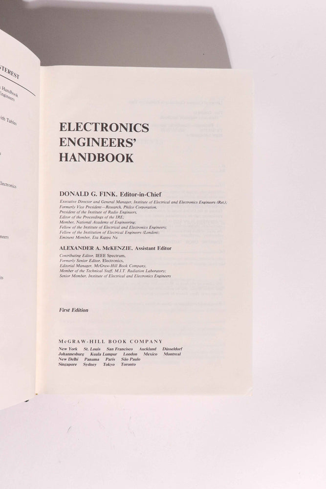 Electronics Engineers' Handbook (ONLINE ORDER ONLY)