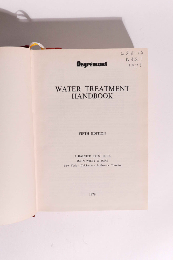 Water Treatment Handbook, Fifth Edition (ONLINE ORDER ONLY)