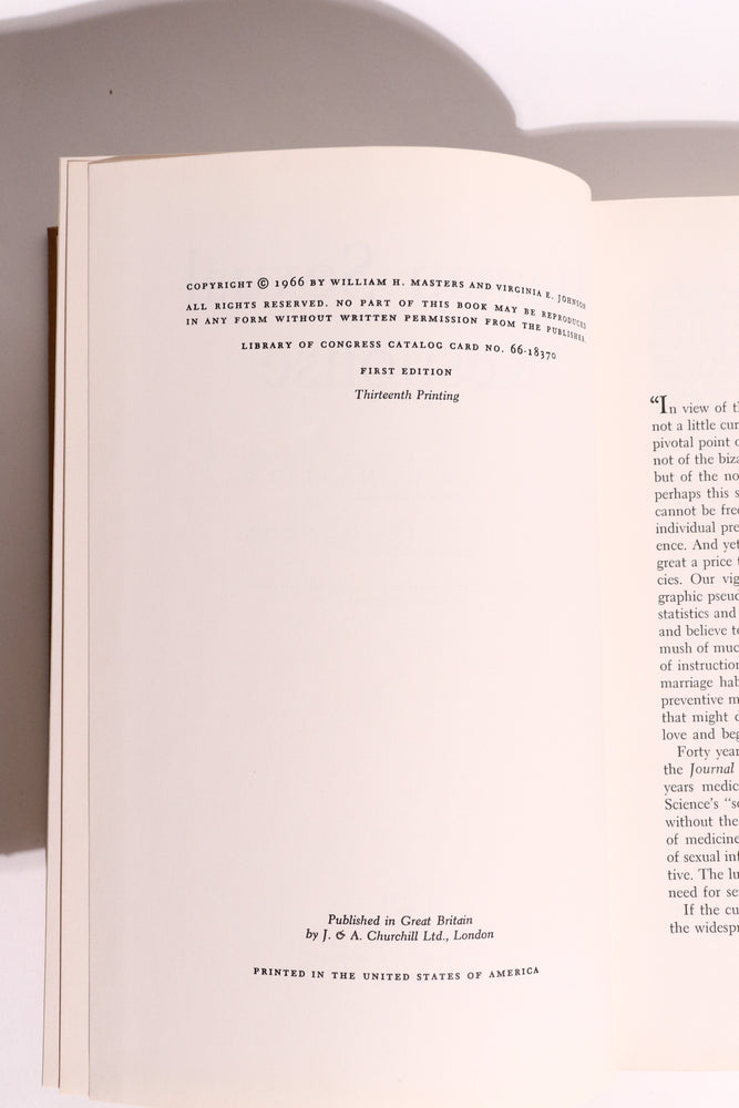 Human Sexual Response, First Edition - Masters & Johnson