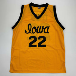 Facsimile Autographed Caitlin Clark Iowa Yellow Reprint Laser Auto College Basketball Jersey Size Men's XL (ONLINE ORDER ONLY)