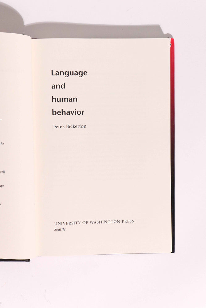 Language and Human Behavior (ONLINE ORDER ONLY)