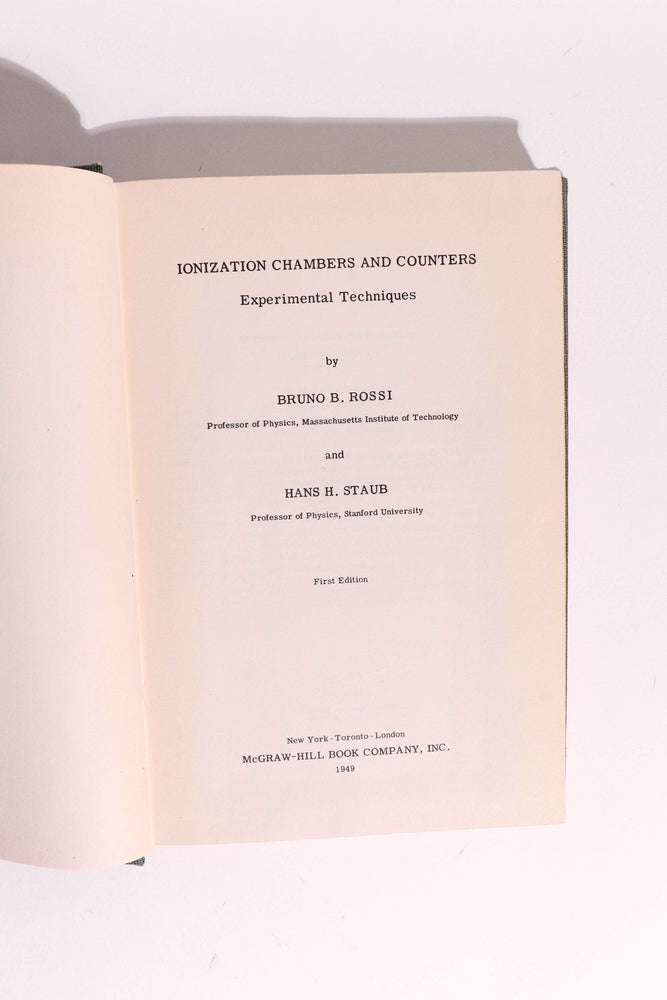 Ionization Chambers and Counters: Experimental Techniques, First Edition 1949 (ONLINE ORDER ONLY)
