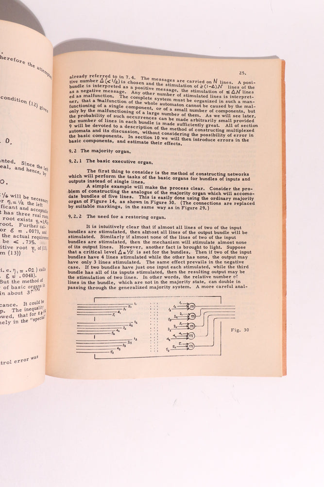 Original 1952 John von Neumann Caltech Lecture Notes — Probabilistic Logics & Early Fault-Tolerant Computing