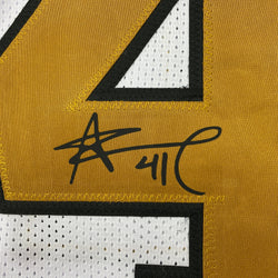 Facsimile Autographed Alvin Kamara New Orleans Color Rush Reprint Laser Auto Football Jersey Size Men's XL (ONLINE ORDER ONLY)