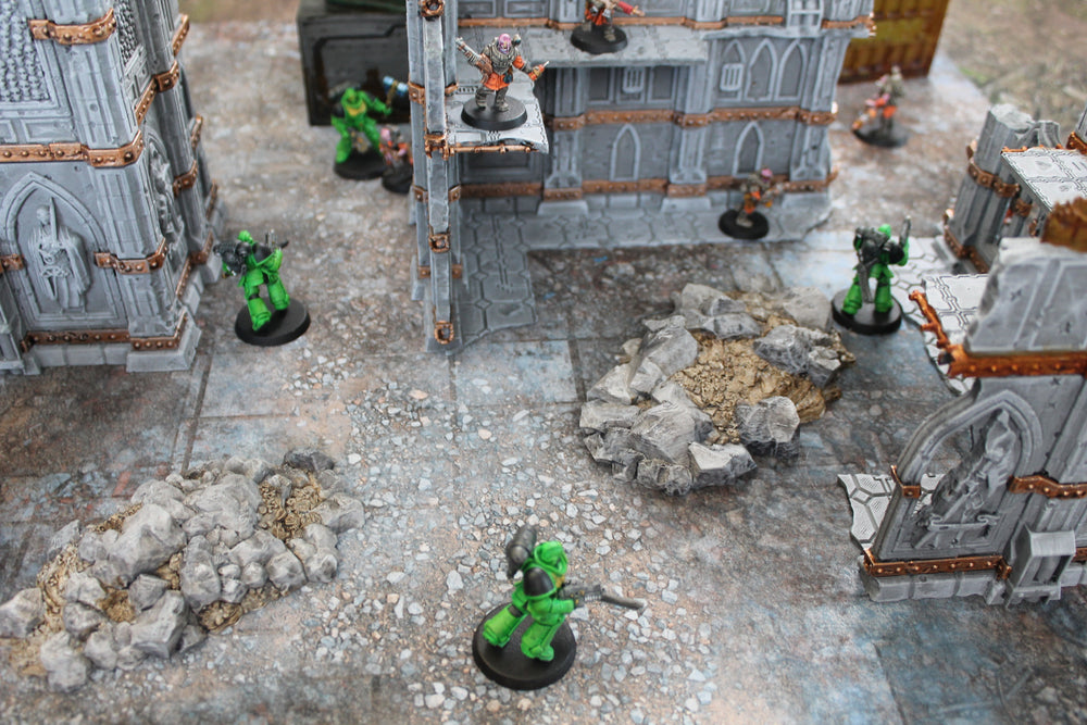 Urban Ruins | Neoprene Battle Mat with Bag | Baron of Dice