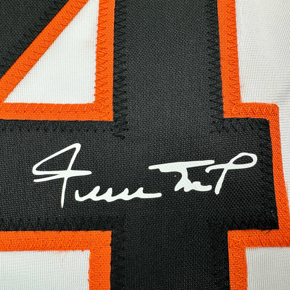 Framed Facsimile Autographed Willie Mays 35x39 San Francisco White Reprint Laser Auto Baseball Jersey (ONLINE ORDER ONLY)