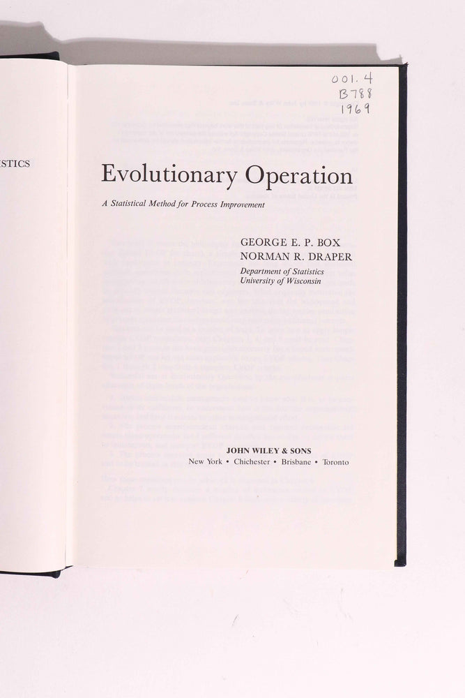 Evolutionary Operation: A Statistical Method for Process Improvement — Box & Draper, 1969